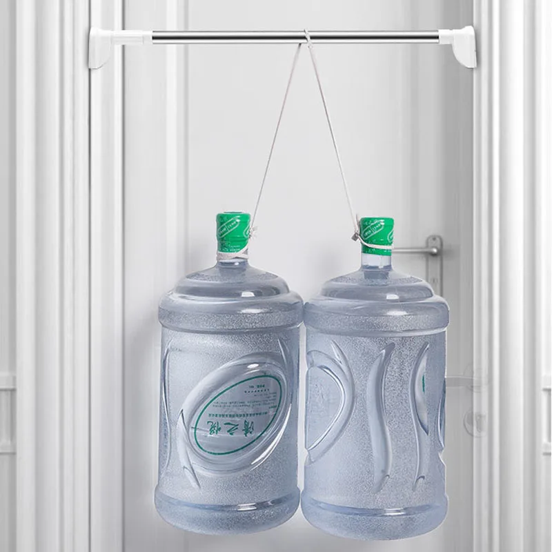Retractable Stainless Steel Curtain Hanger Rod Bracket Clothesline Pole Drape Shower Clothes | Дом и сад