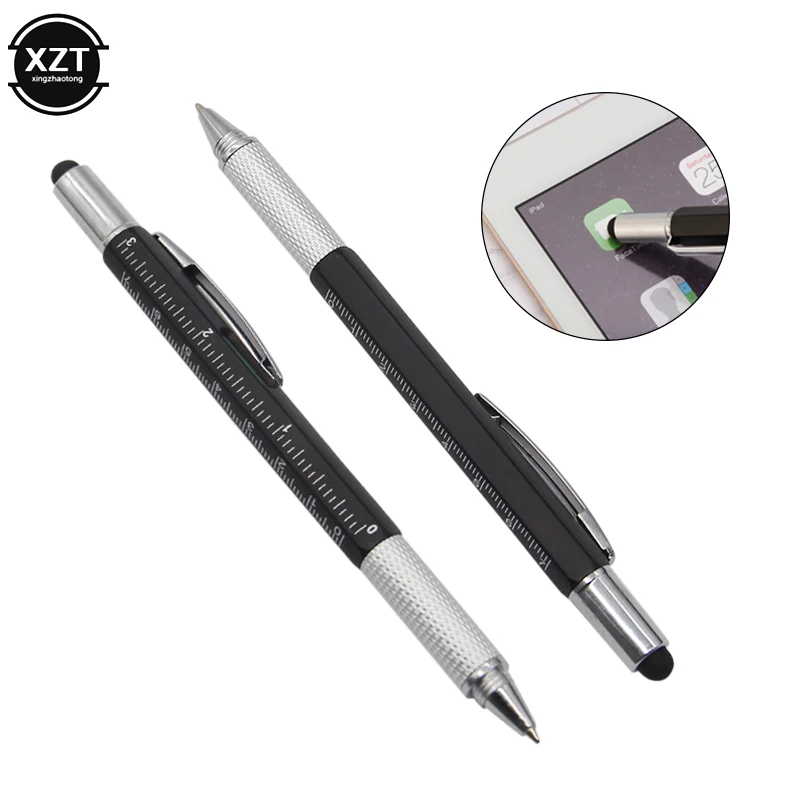 7 in1 Multifunction Ballpoint Pen with Modern Handheld Tool Measure Technical Ruler Screwdriver Touch Screen Stylus Spirit Level images - 6