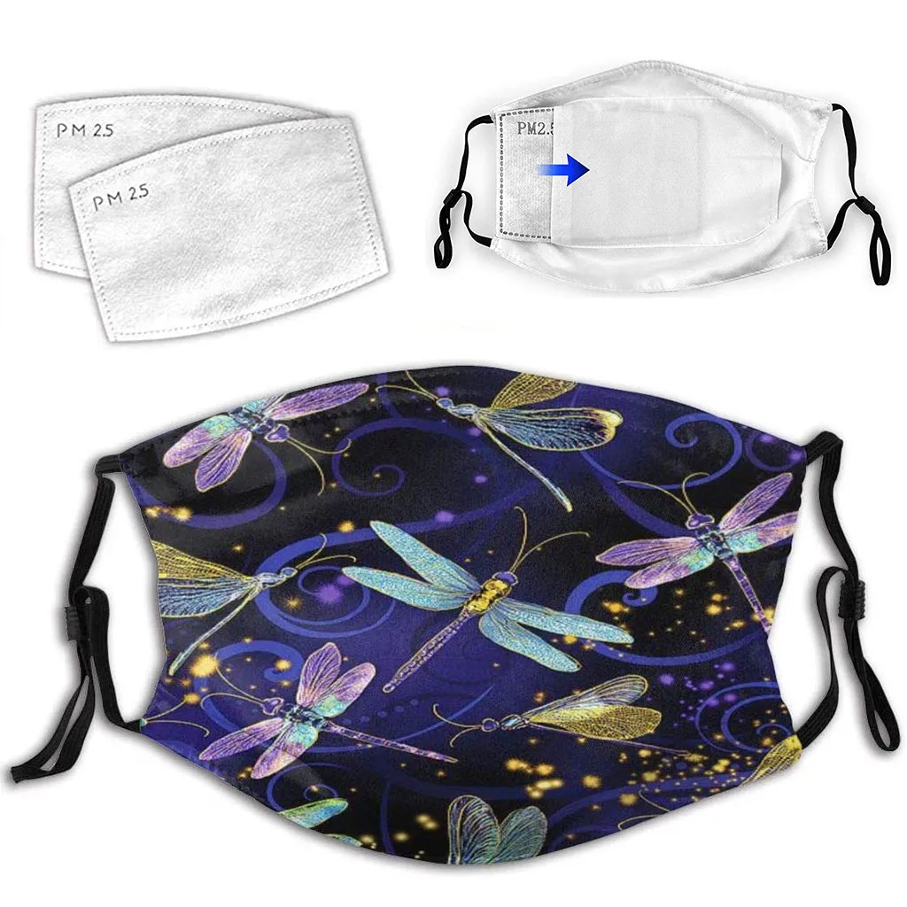 Маска с 2 фильтрами для лица унисекс моющаяся дышащая многоразовая маска 3D