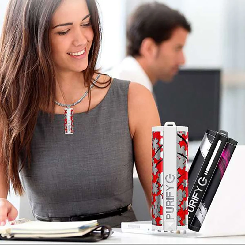 

Personal Air Purifier Necklace Wearable USB Portable Mini Air Purifier USB Air Cleaner Negative Ion Generator Ran