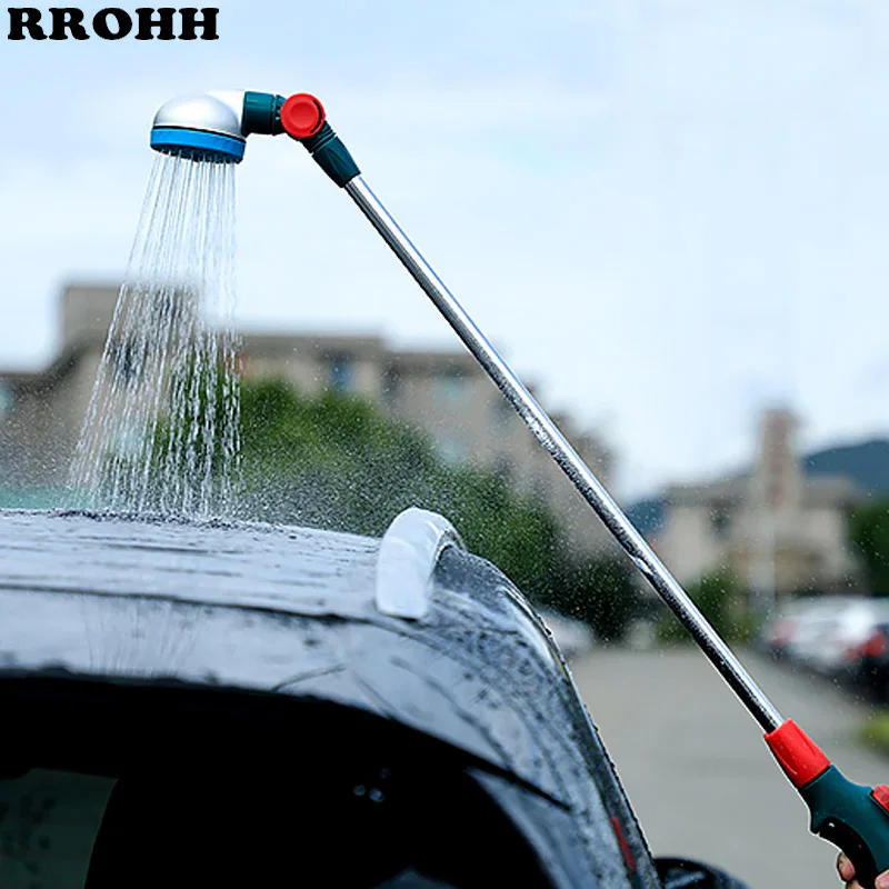 Multifunctional high-pressure water gun Household car wash garden watering flower Long handle adjustable spray mode water gun