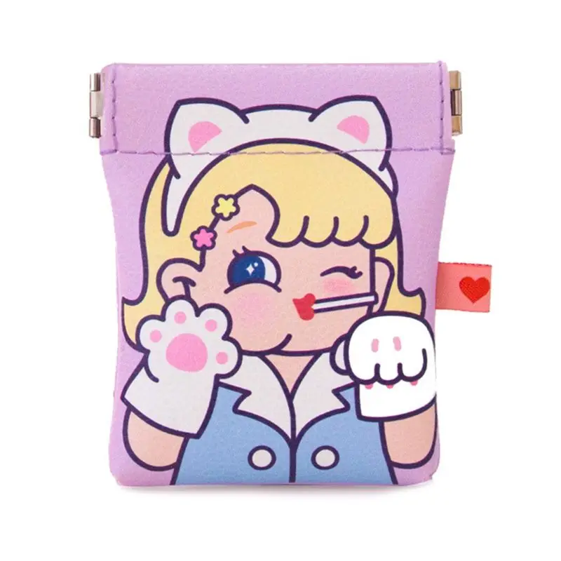 

Милые Мультяшные наушники сумка для хранения наушники Карманный держатель для карт PU портмоне