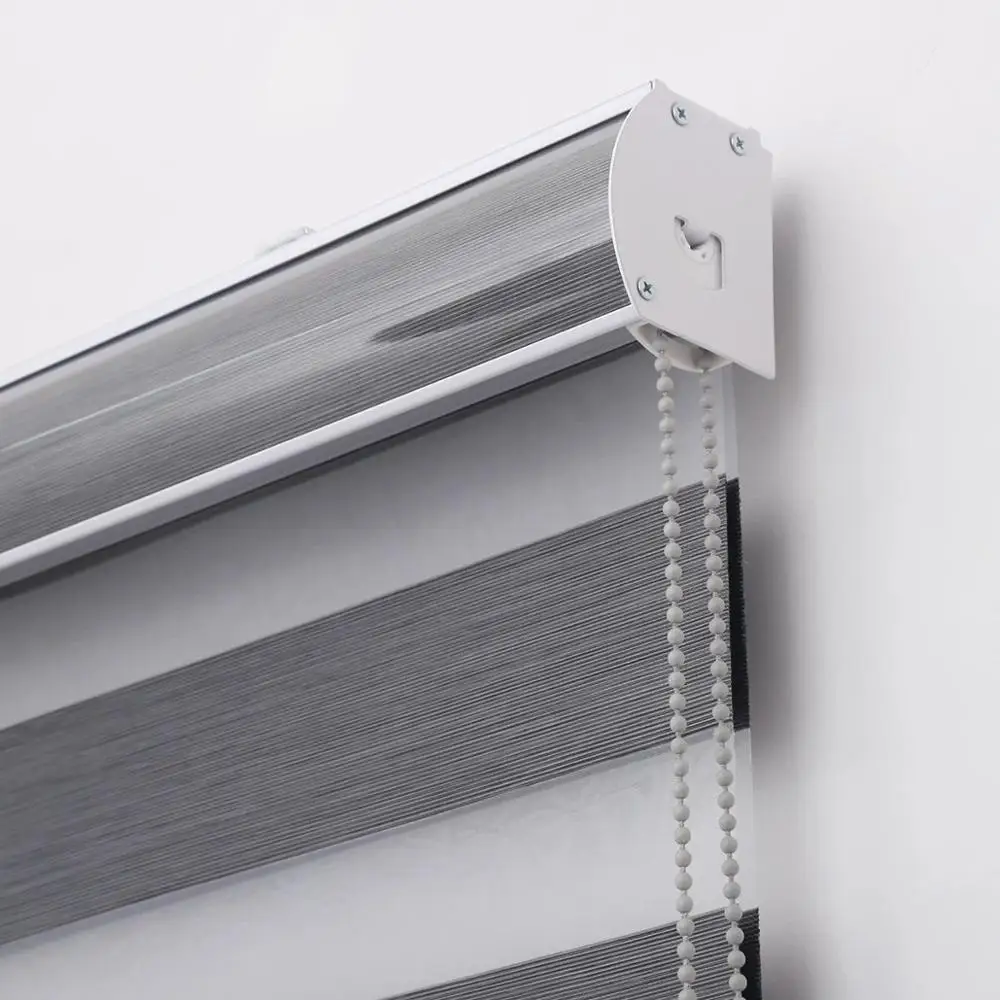 Горизонтальные Winsharp плотные полосатые двойные роликовые жалюзи дневные и ночные