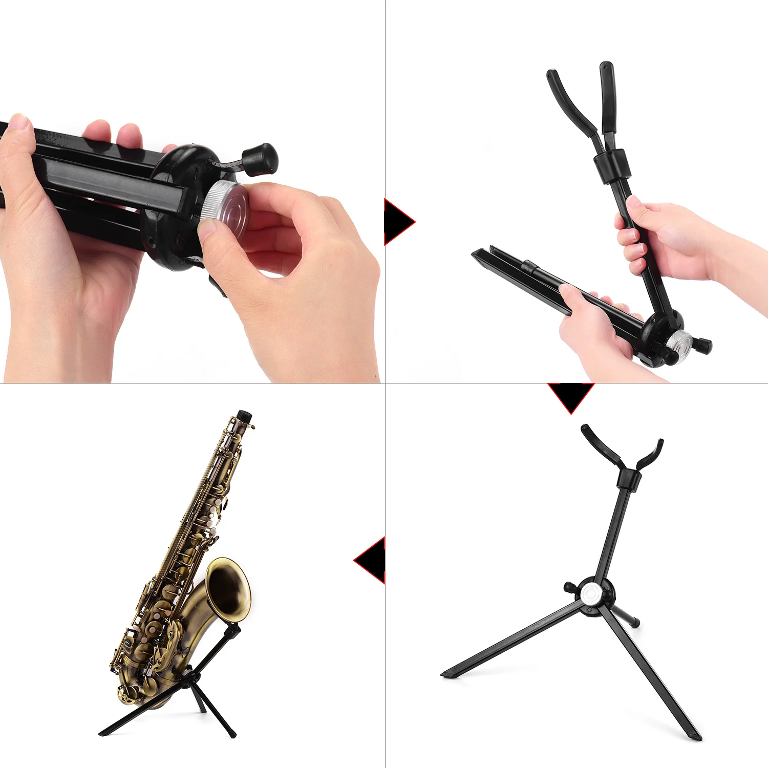 Портативный альт/тенор саксофон стойка Sax напольная держатель из нержавеющей