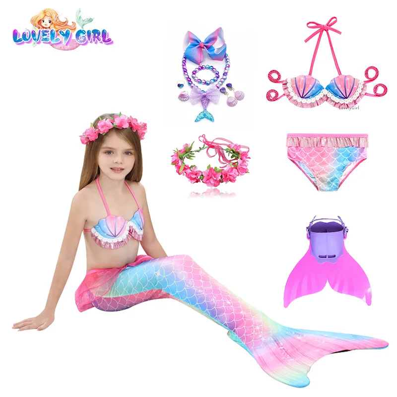 LovelyGirl одеяло хвост русалки для девочек Костюм Русалки Платье косплея детское
