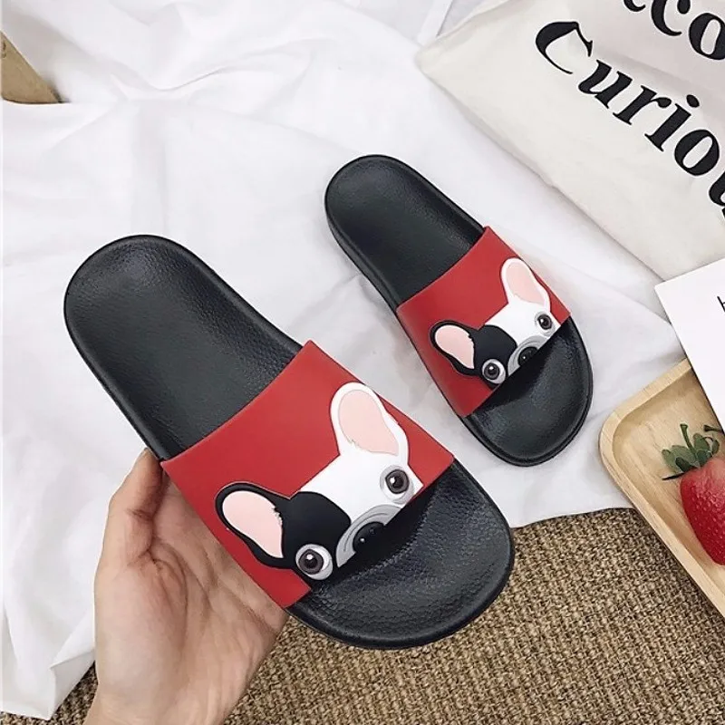 

Summer Women Slippers Puppy Cartoon Girls Sandals Platform Indoor Bathroom Non-slip Women Slip on Flip Flops Zapatillas Mujer