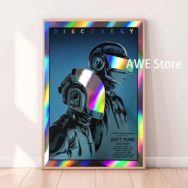 Daft панк The Weeknd маска музыкальная звезда альбом винтажная живопись постер печать