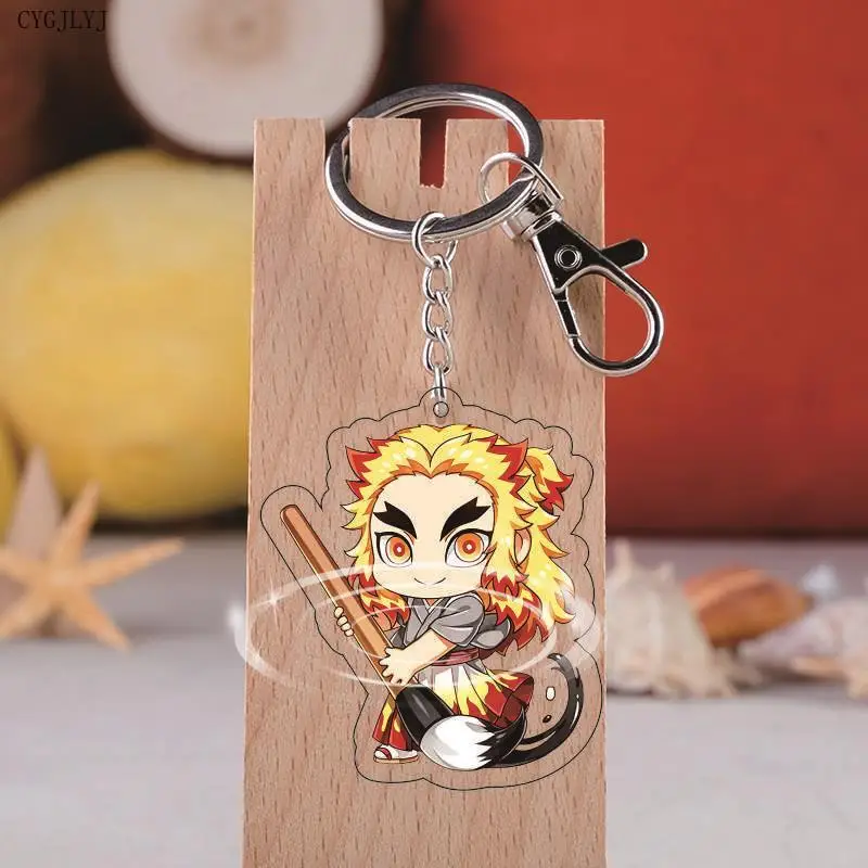 Новинка брелок для ключей из аниме рассекающий демонов Kimetsu No Yaiba Tanjirou Nezuko Zenitsu Kanawo