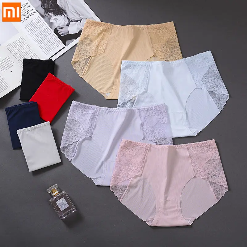 3 шт. Xiaomi Mijia Ice silk бесшовное женское нижнее белье подростковые кружевные сексуальные комфортные трусики из «дышащей» ткани крутые трусы летняя одежда