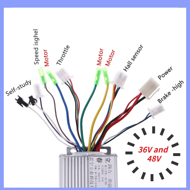 

36V/48V 350W Electric Bicycle E-bike Scooter Brushless DC Motor Controller 16-18A electric bicycle scooter Overcurrent protect