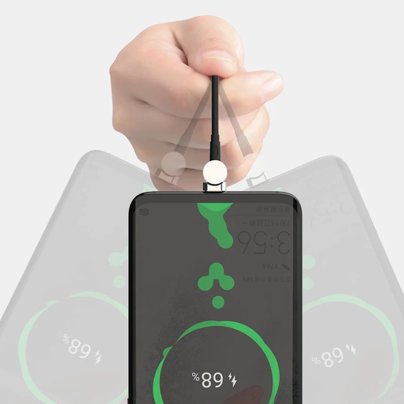 Магнитный кабель USB Type C для синхронизации данных нейлоновый Плетеный