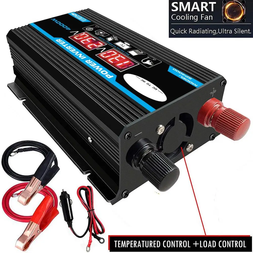 peak 300w 12v to 220v110v led car power inverter converter charger adapter dual usb voltage transformer modified sine wave free global shipping