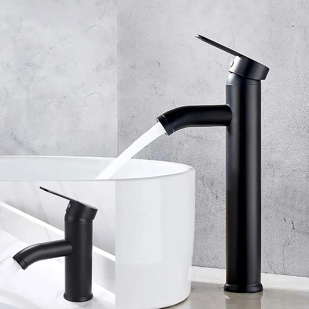 

Black Round Single Handle Ceramic Cartridge Basin Faucet European Antique Bathroom Above Counter Washbasin Hot Cold Water Tap