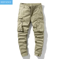 2021 new big side pocket mens trousers overalls summer casual pants mens overalls elastic band overalls men