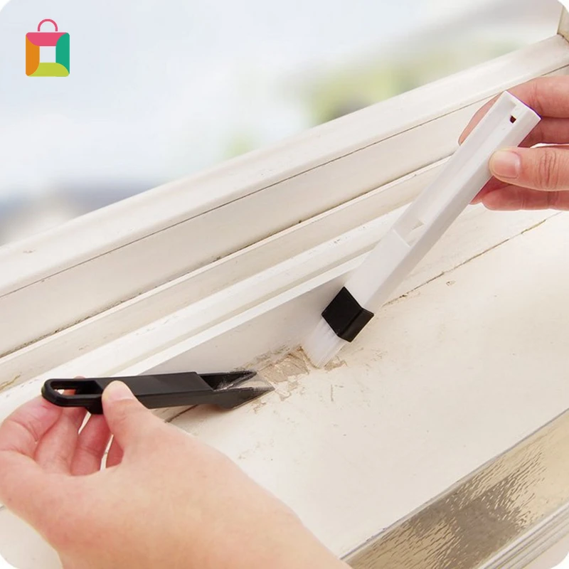 

Multifunction computer window cleaning brush window groove keyboard cleaner nook cranny dust shovel Window Track cleaner TLSM