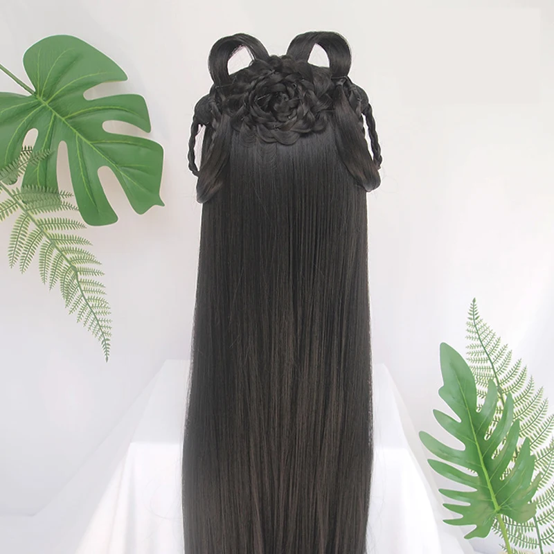 

DAN BO TV Ancient Hairstyle Hairstyle Hairstyle Retro Wig Multifunctional Clothing Full Set Wig Hat Customization