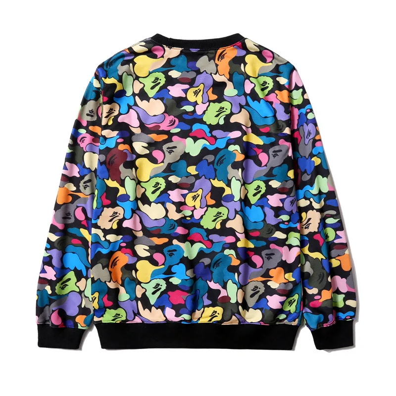 

Hoodie Couple Clothes Tracksuit Men's And Women's CasualColor Terry Round Neck Thin Streetwear Sweatshirt