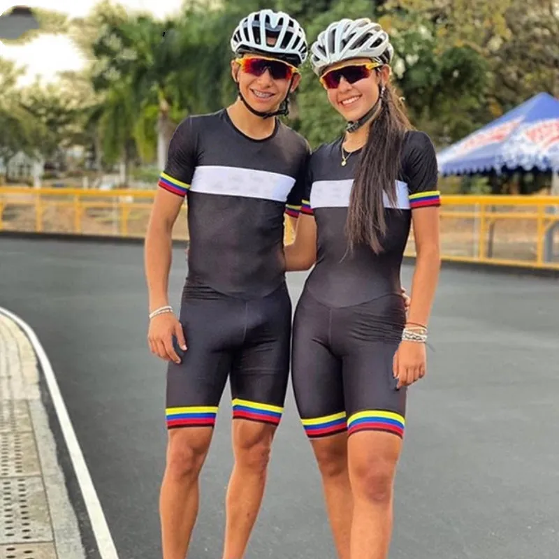 

2021 new one piece short sleeve cycling shirt men's cycling suit breathable Triathlon swimming running cycling suit quick drying