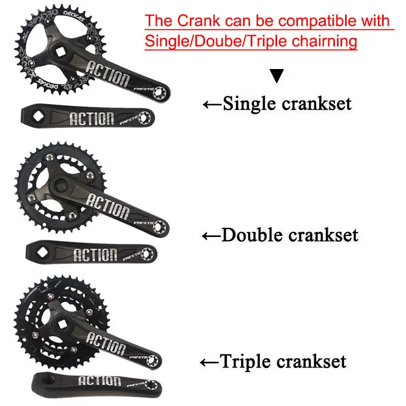 Кривошип горного велосипеда 170 мм алюминиевый сплав квадратный кривошипник