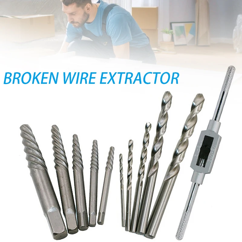 

11pcs Screw Remover Damaged Screw Extractor Broken Bolt Screws Removal Tool High Speed Steel --M25