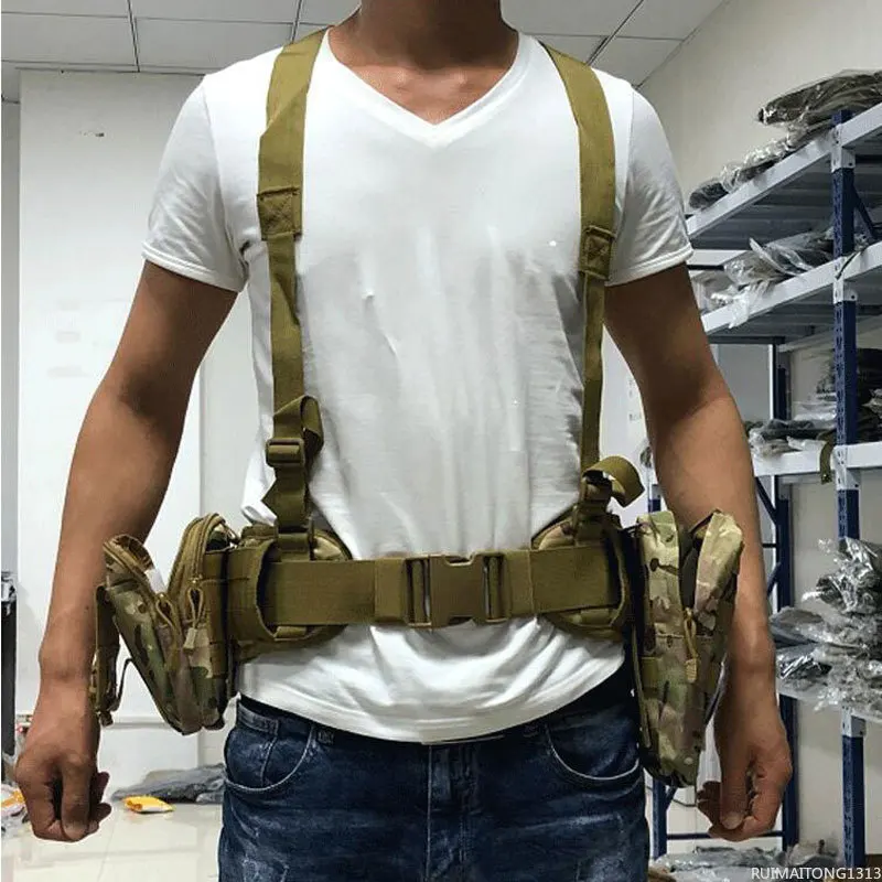 

Tactical Molle Belt Army Military Special 1000D Nylon Belt Men's Convenient Combat Girdle EAS H-shaped Soft Padded Adjustable
