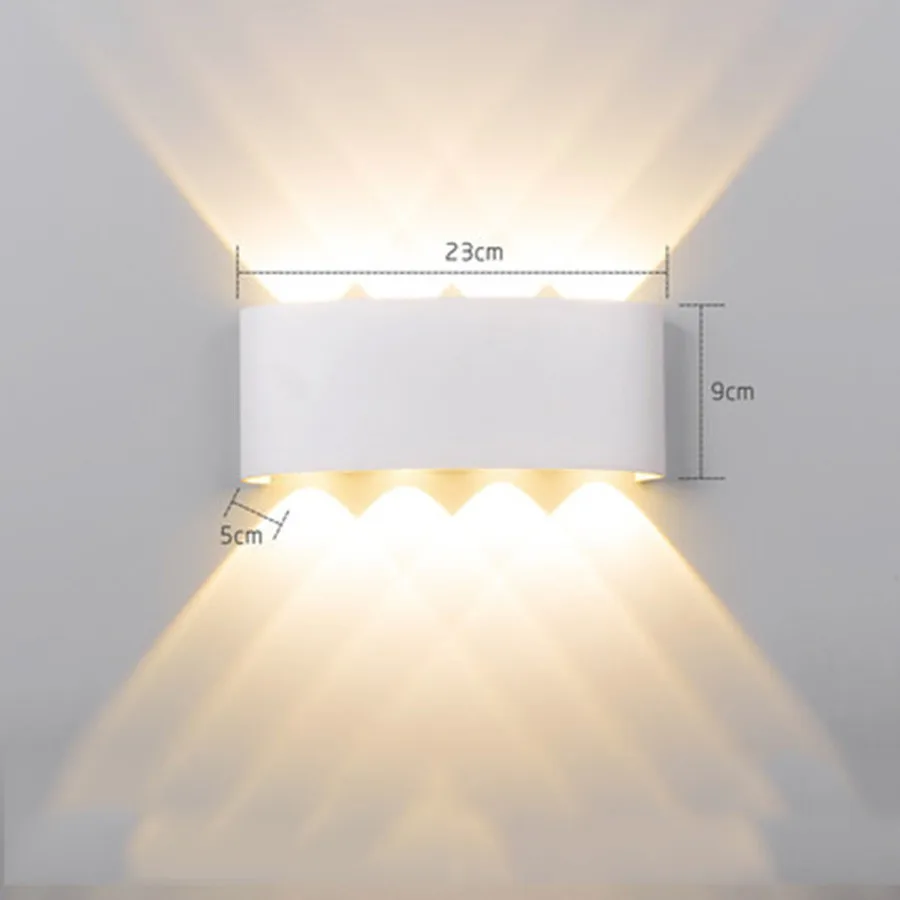 8W White Body BEIAIDI 8 Вт 12 Вт креативный открытый светодиодный настенный водонепроницаемый садовый светильник крыльцо свет вилла Hote коридор балкон прохода прожектор бра - Испускаемый цвет: 8W White Body