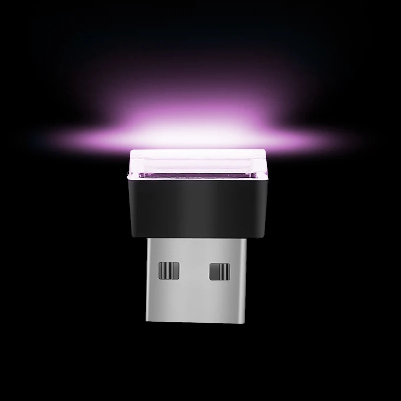 1 шт. автомобильный-Стайлинг USB атмосферный светодиодный светильник
