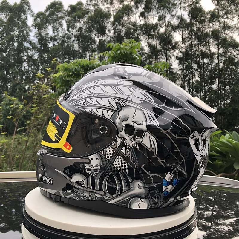 Бренд NITRINOS полный шлем для верховой езды шлемы Capacete двойной объектив защитный шлем хорошее качество ECE