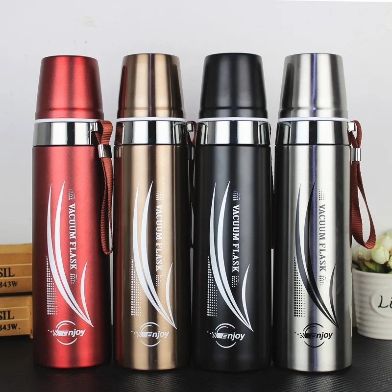 Портативная Классическая Изолированная бутылка для воды термос из нержавеющей