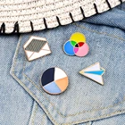 4 стиля, модная эмалированная булавка в мультяшном стиле, милая круглая металлическая брошь-конверт, броши на воротник, сумку, значки, украшение, пуговицы, ювелирные изделия