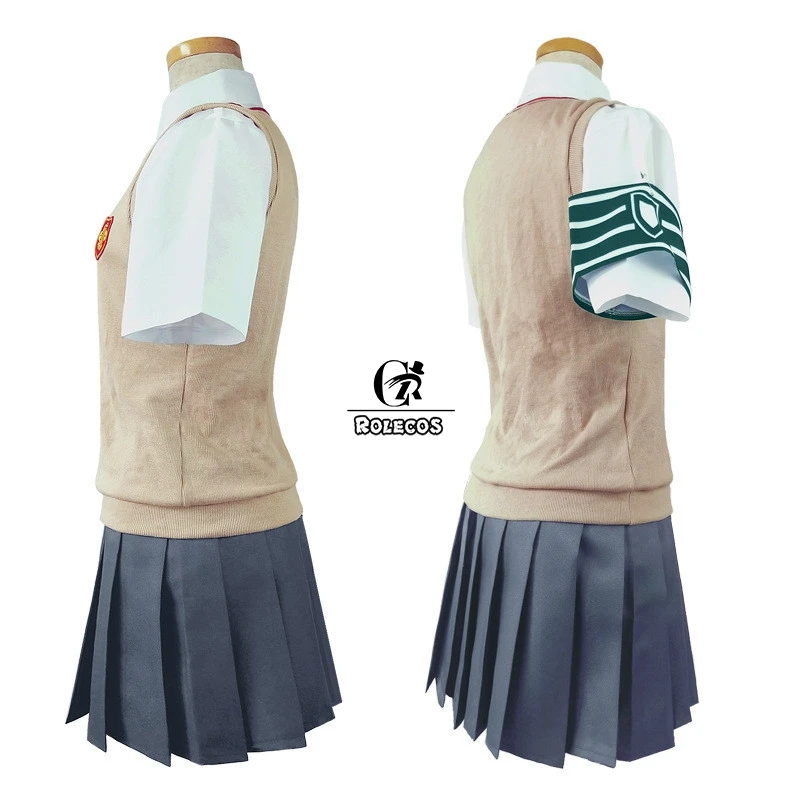 ROLECOS Toaru Kagaku no Railgun Косплей Костюм Misaka Mikoto косплей школьная форма Majutsu Index костюм