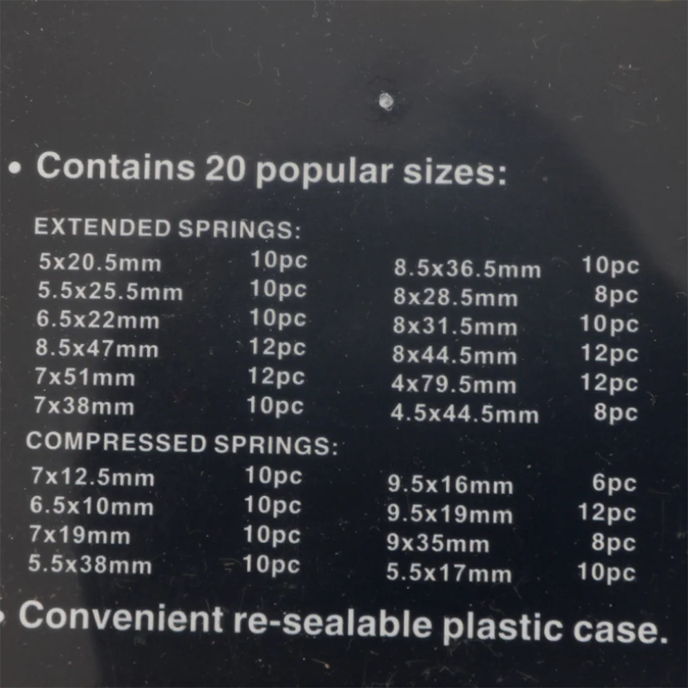 

Metal Steel Spring Set 200pcs/lot Assorted With Storage Box Accessories Extension And Compression Coil Portable Hardware Tool