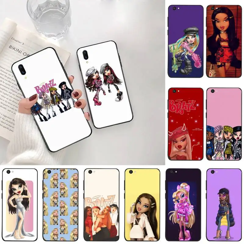 Модный бренд Куклы Bratz DIY чехол для телефона с рисунком в виде ракушки Vivo Y91c Y17 Y51 Y67