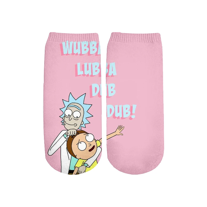 1 Новейшие Rick and Morty 3D печатных мультфильм милые короткие носки для мужчин женщин harajuku корейские носки RS-006 - Цвет: 1