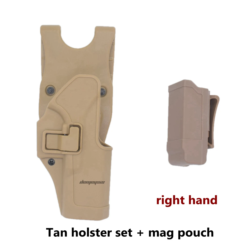 tan mag holster Правая рука тактический бой кобура для охоты на открытом воздухе стрельба Hoslter Mag военная сумка кобура для страйкбола Glock 17 19 22 23 31 32 - Цвет: tan mag holster