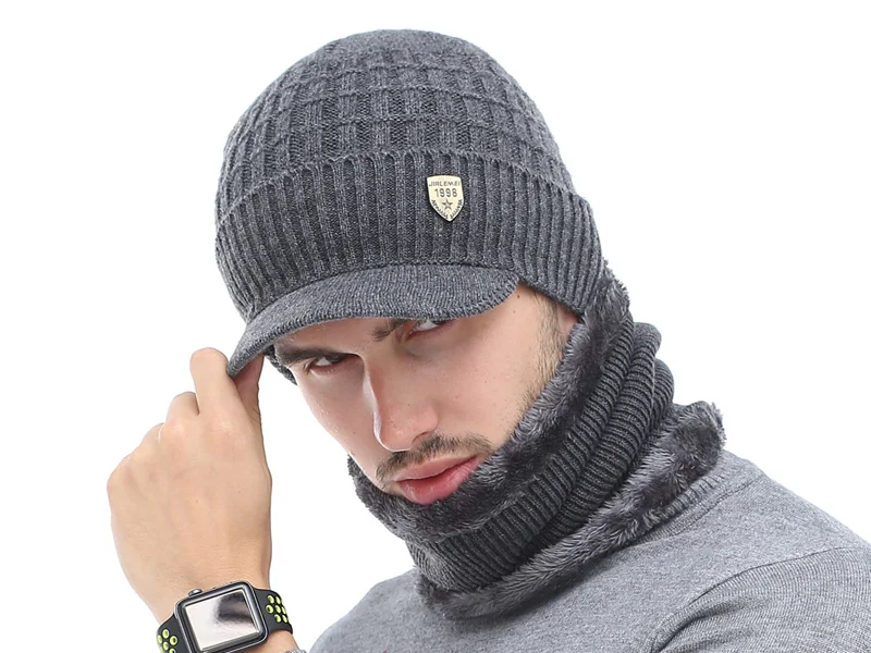 Зимняя шапка Skullies Beanies шапки зимние для мужчин и женщин шерстяной шарф Балаклава