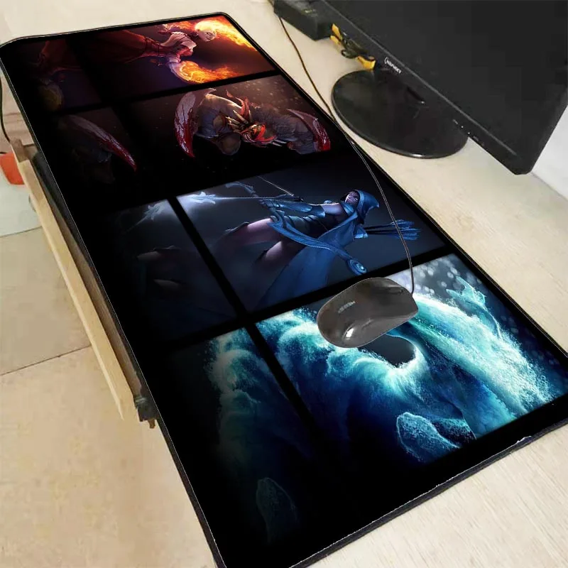 Большой игровой коврик для мыши DOTA2 90*40 см с закругленными краями большой стол CS GO