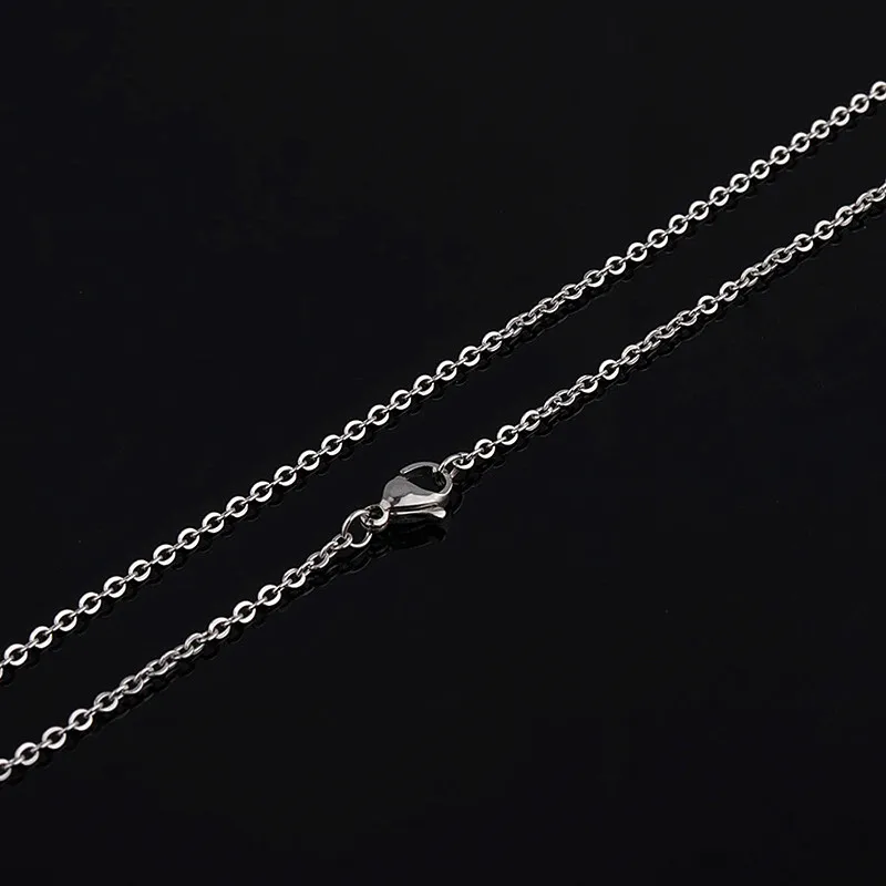 10pcs length 50cm width 2mm Gold/steel color Stainless Steel Link Chains Necklaces Jewelry Cuban Wholesale DIY Craf | Украшения и