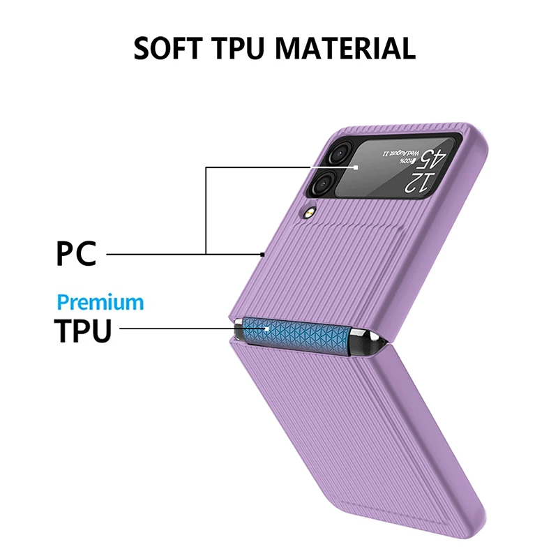 Шарнирный чехол для телефона Samsung Galaxy Z Flip3 флип-чехол 4 фотокамер защитное стекло