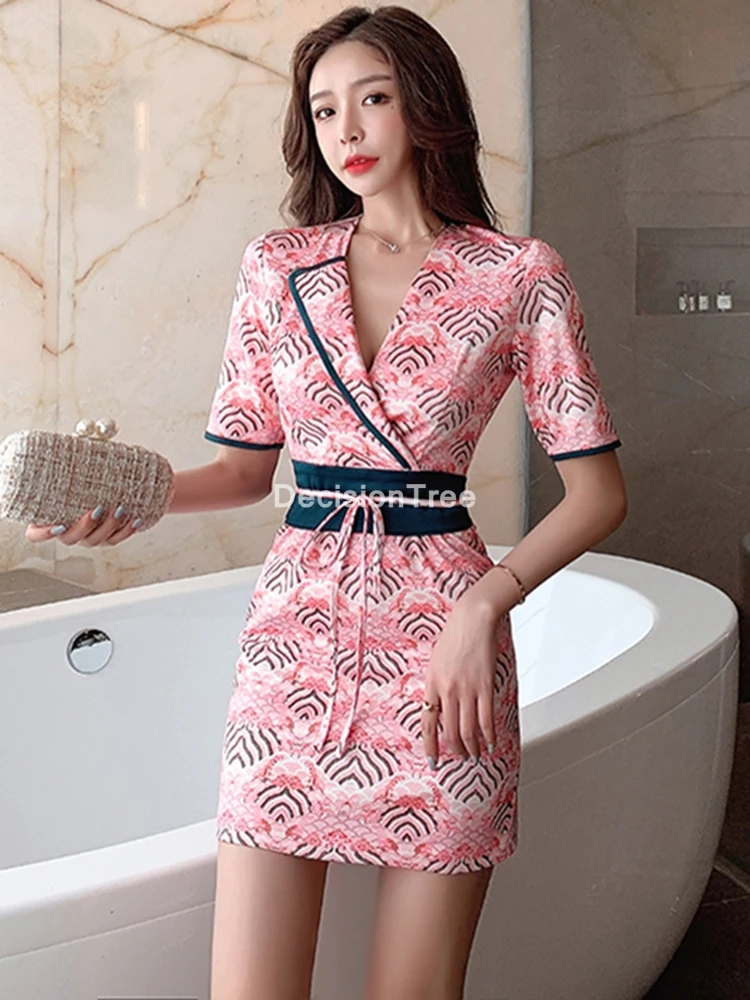 2021 kimono dress japanese women tradition yukata with obi vintage cosplay costume style | Тематическая одежда и униформа