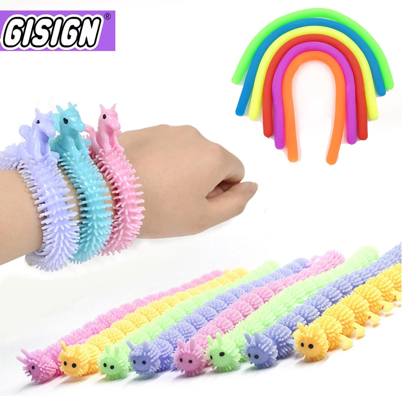 

Mini Noodle Stretch String TPR Rope toys AntiStress hand fidget toys pack Unicorn Squish Sensory Autism Vent for kid Toys