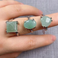2021 new fashion retronatural green aventurine finger rings for women anniversary gifts jewelry fashion ring sets 20pcs gift