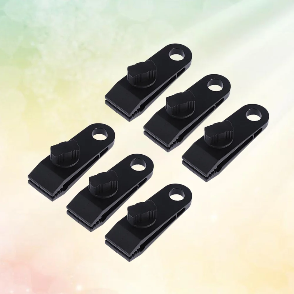

10pcs Clips Heavy Duty Lock Grip Awning Clamp Set Instant Clip for Camping Canopies Tarps Caravan (Black)