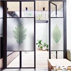 Оконная пленка с листьями в скандинавском стиле, матовое витражное наклейка индивидуального размера для ванной, спальни, гостиной, кухни, балкона