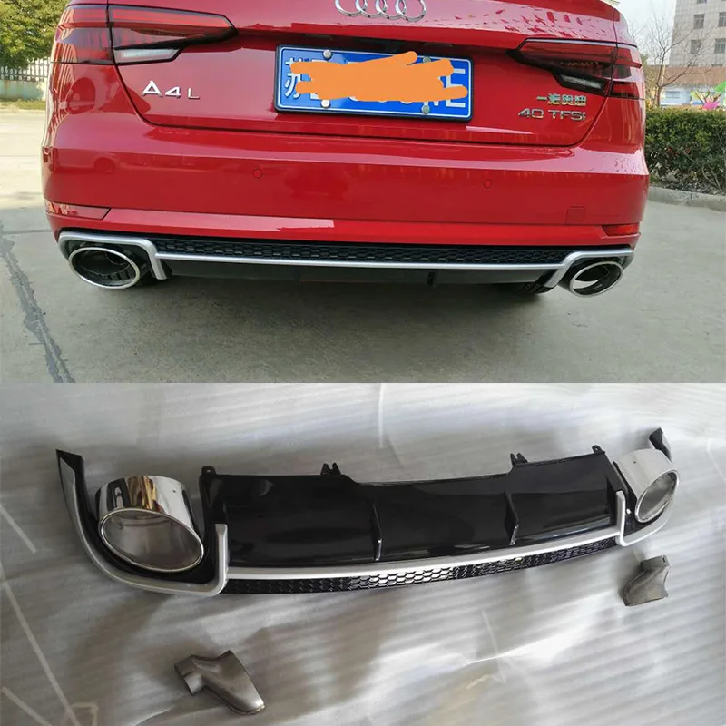Для Audi A4 B9 Автомобильный задний выхлоп с диффузором бампера 2016UP только седан не