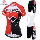 X-Tiger летний женский комплект для велоспорта, одежда для гоночного велосипеда, Ropa Ciclismo, комплект для велоспорта для девочек, одежда для горного велосипеда