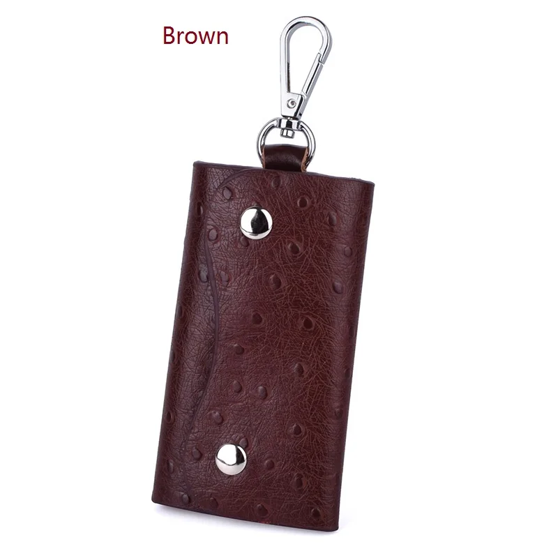 brown Ключница, женские кошельки для ключей, модная ключница, органайзер для мужчин, Автомобильный ключ, кошелек, чехол, натуральная кожа, брелок - Цвет: brown