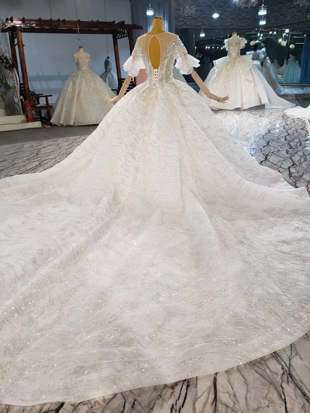 

2021 Vestidos De Noiva Wedding Dress Custom-made Plus Size Long Sleeve Ball Gowns Hochzeitskleid Bridal Gown Luxury Wedding Gown
