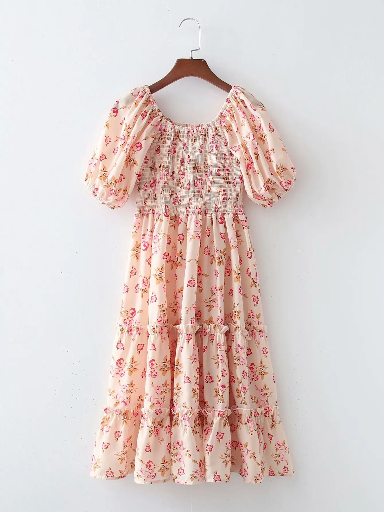 Женское платье с цветочным принтом весеннее в европейском и американском стиле