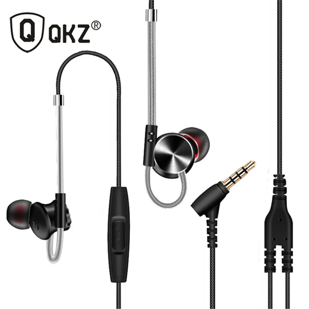 QKZ DM10 CNC Hi Fi наушники вкладыши металлические DJ MP3 гарнитура разъем 3 5 мм микрофон